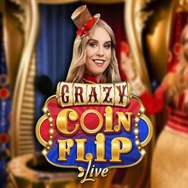 Crazy Coin Flip logo by Evolution at Spinogrino Casino