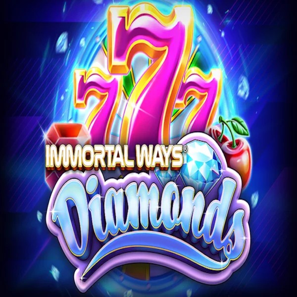 Immortal Ways Diamonds slot logo by RubyPlay at Spinogrino Casino