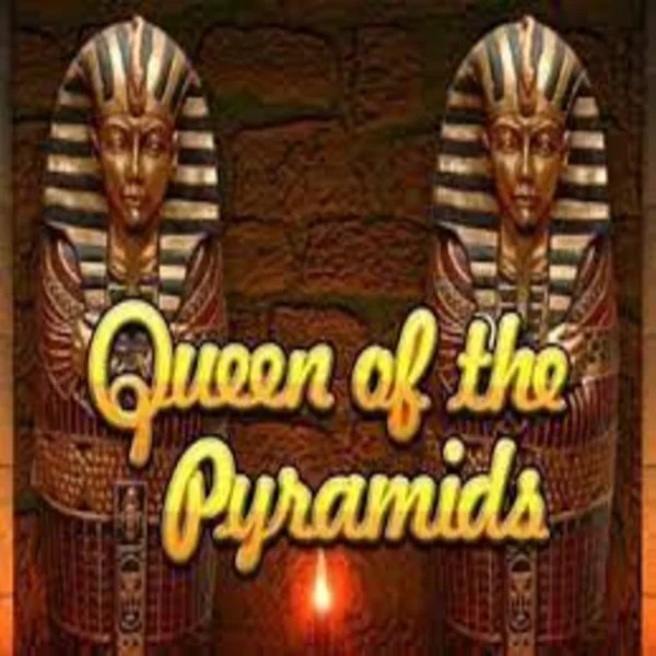 Official Slots logo: Queen of the Pyramids by Playtech at Spinogrino Casino