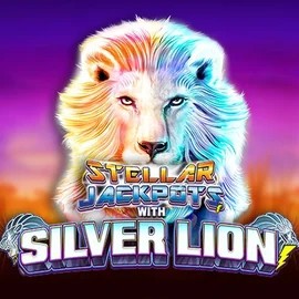 Stellar Jackpots with Silver Lion logo – Jackpots by Lightning Box Game at Spinogrino Casino
