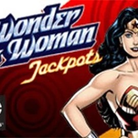 Wonder Woman Jackpots slot logo by Amaya at Spinogrino Casino